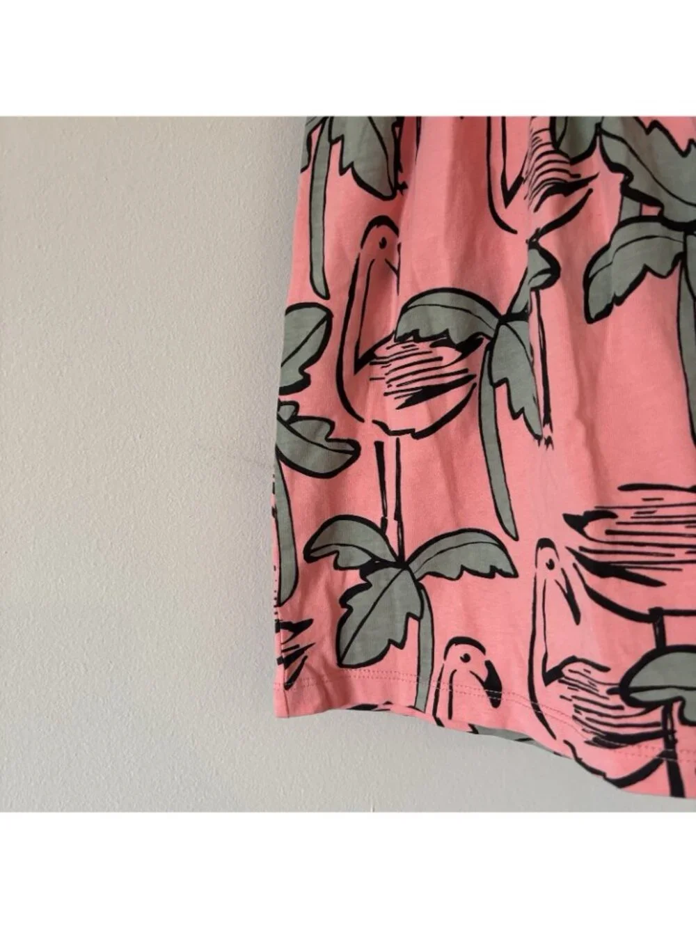Tea Collection Flamingo Print Short Sleeve Dress Girl Sz 7 Tropical Play Zoo NWT